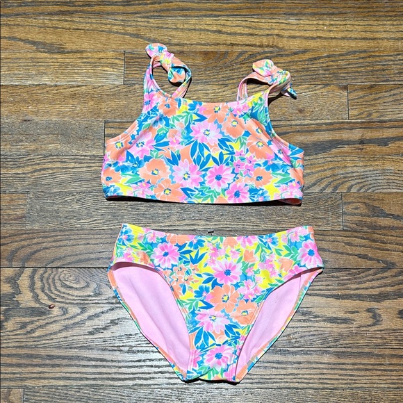 Cat & Jack Other - Never worn Cat & Jack Floral Kids Bikini - Pink and Blue
